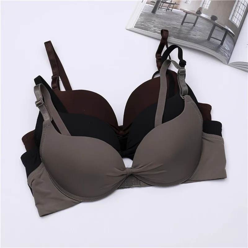 Rolarona Push-Up Sexy Eendelige Beha Vrouwen Naadloze Ademende Bralette Ondergoed Verzamelen Dunne Cup Verstelbare Riem Lingerie