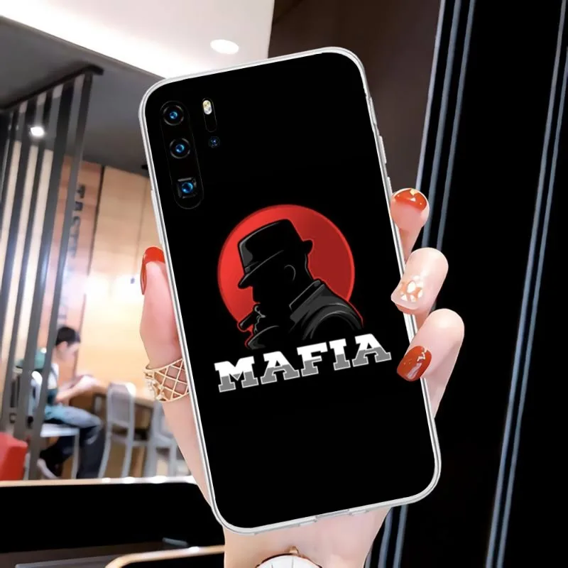 Italy Mafia Smart Phone Case for Huawei P50 P40 P30 Pro Mate 40 30 Pro Nova 8 8i Y7P Honor Clear Phone Cover Funda