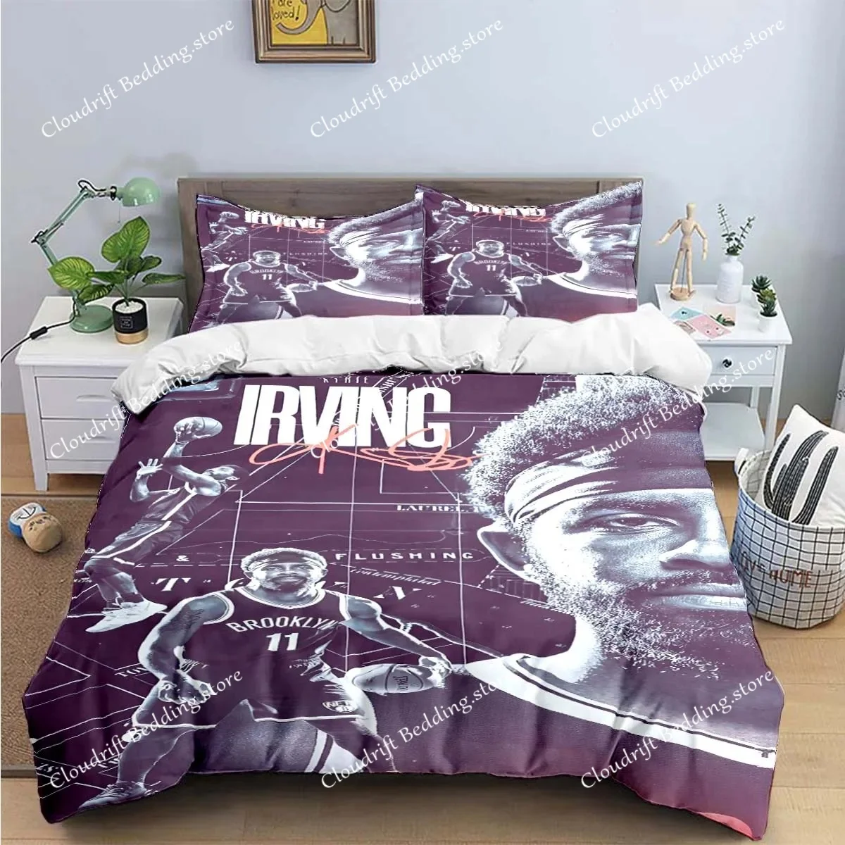 

Fashion Basketball Star K-Kyrie Irving Print Bedding Sets Bed Supplies Set Duvet Cover Bed Comforter Set Bedding Set Luxury Gift