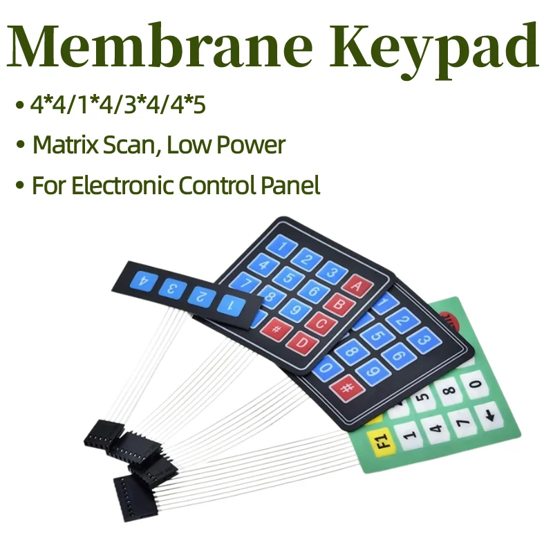 1/2/5pcs 4 12 16 20 Key Button 4*4 Membrane Switch Keypad 1x4 3x4 4x4 4x5 Matrix Array Keyboard For Arduino Smart Car DIY Kit