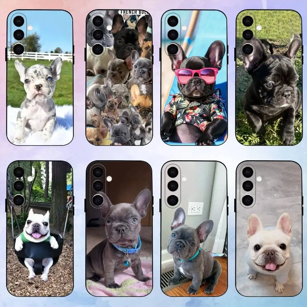 

French Bulldog Dog Pet1 Phone Case For Samsung Galaxy A73,A72,A71,A70,A53,A52,A51,Others Soft Black Shell