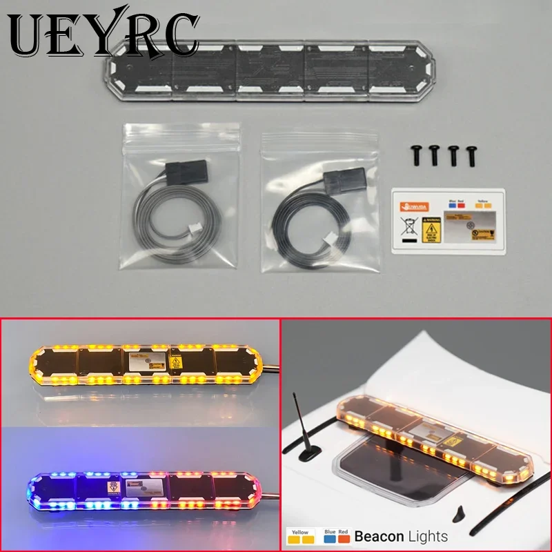 

LED Red/blue/yellow Warning Lights Engineering Dome Light for 1/10 1/14 Crawler Car Tamiya RC Truck SCANIA 770S VOLVO BENZ MAN