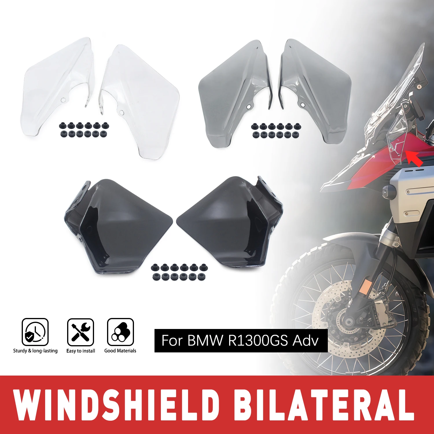 Accessories Moto For BMW R1300GS Adventure R1300GS ADV Windshield Bilateral Air Deflectors Headlight Protective Cover