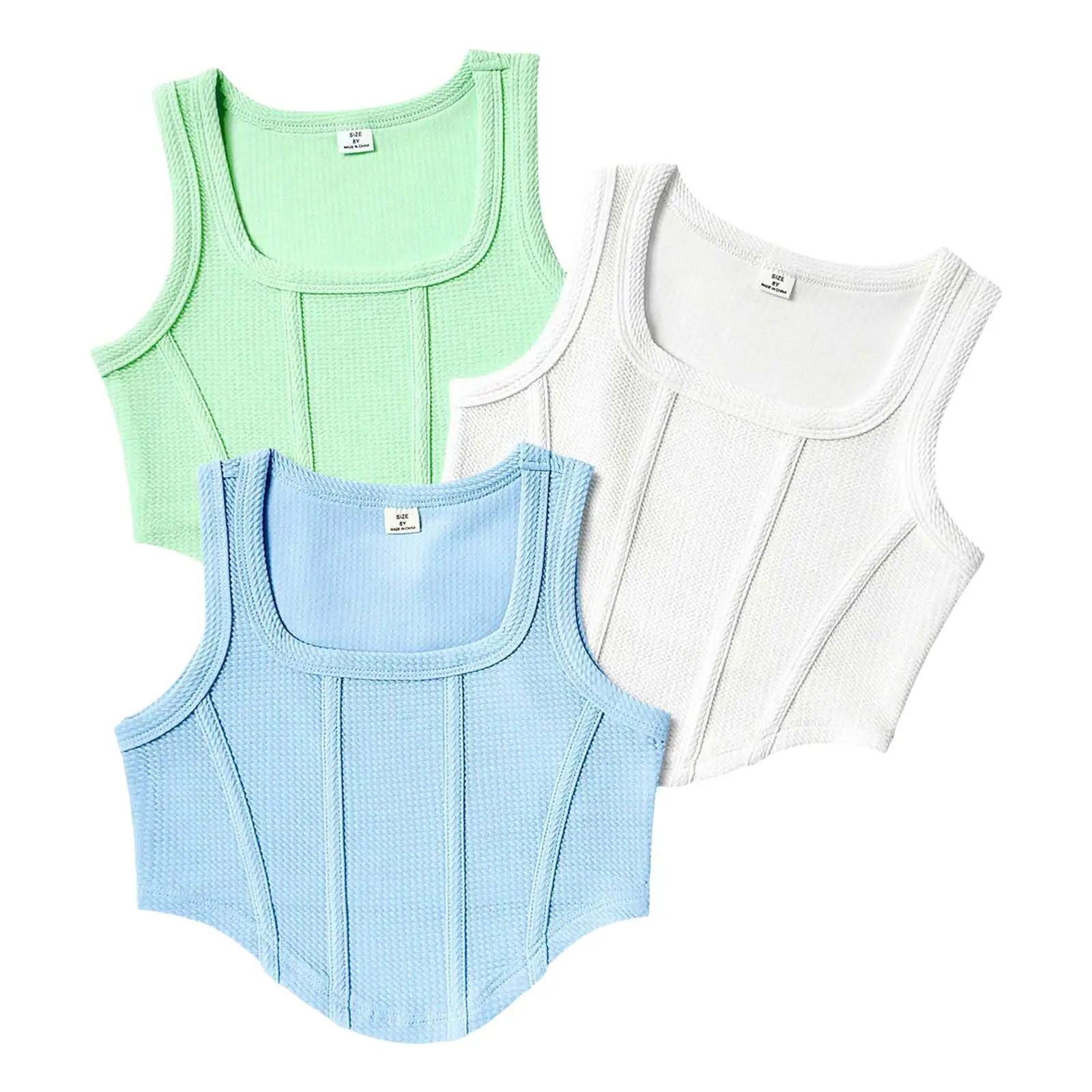 

Thermal Girls Girls Pack Of 3 Crop Tank Top Girls Summer Sports Leisure Tank Tops Fashion Sleeveless Teen Girl Crop Top Shirts