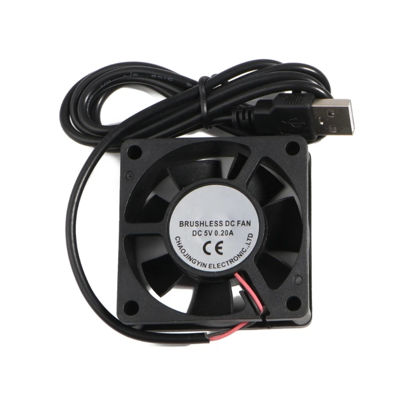 Ventilador refrigeración sin escobillas USB 60mm, Mini ventilador silencioso para ordenador 5V 6010 6015 6020 6025,