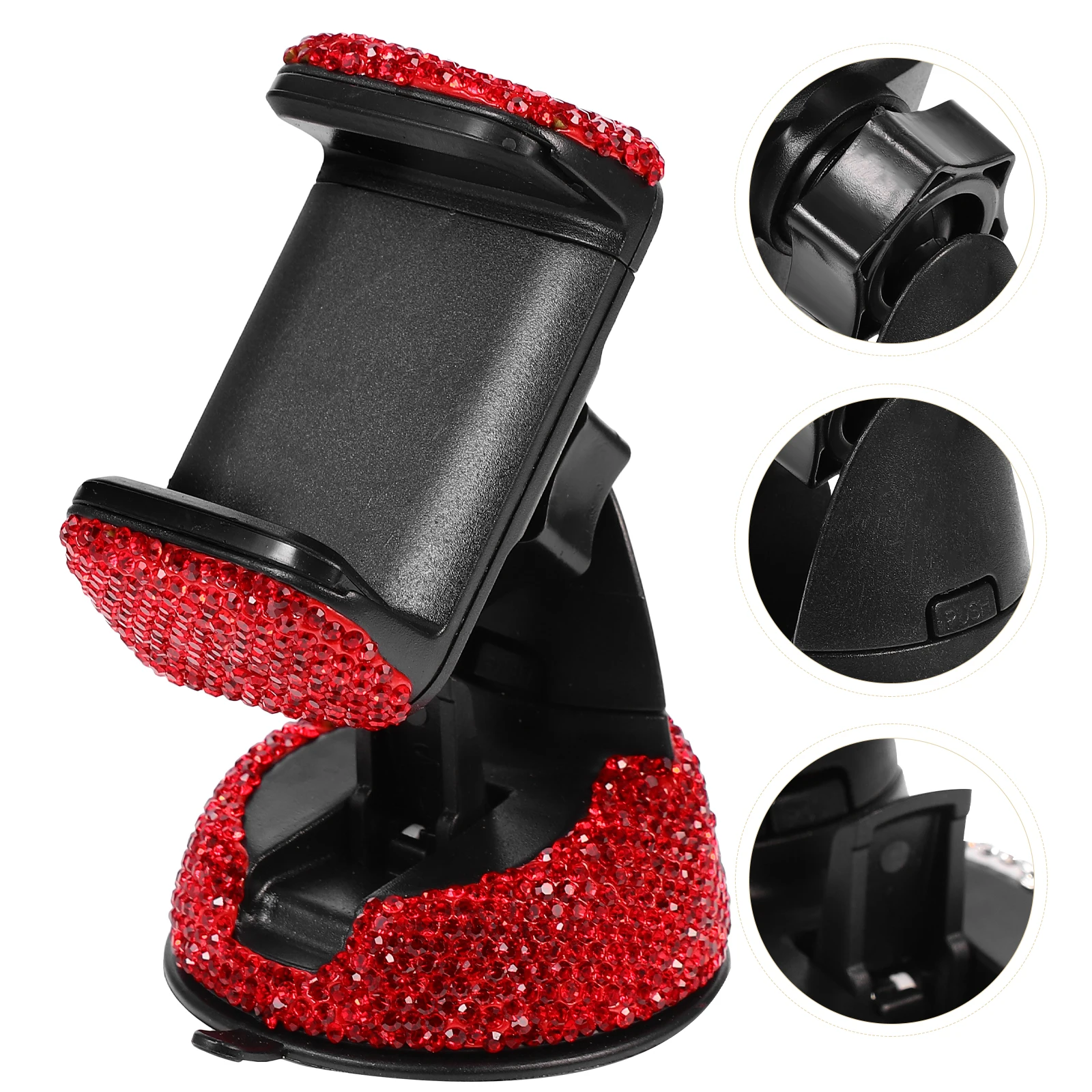 

1Pcs Durable Rhinestone Car Phone Holder Dashboard Suction Cup Air Vent Mount Stand Fits 4.0-6.4 Inch Smartphones Navigation