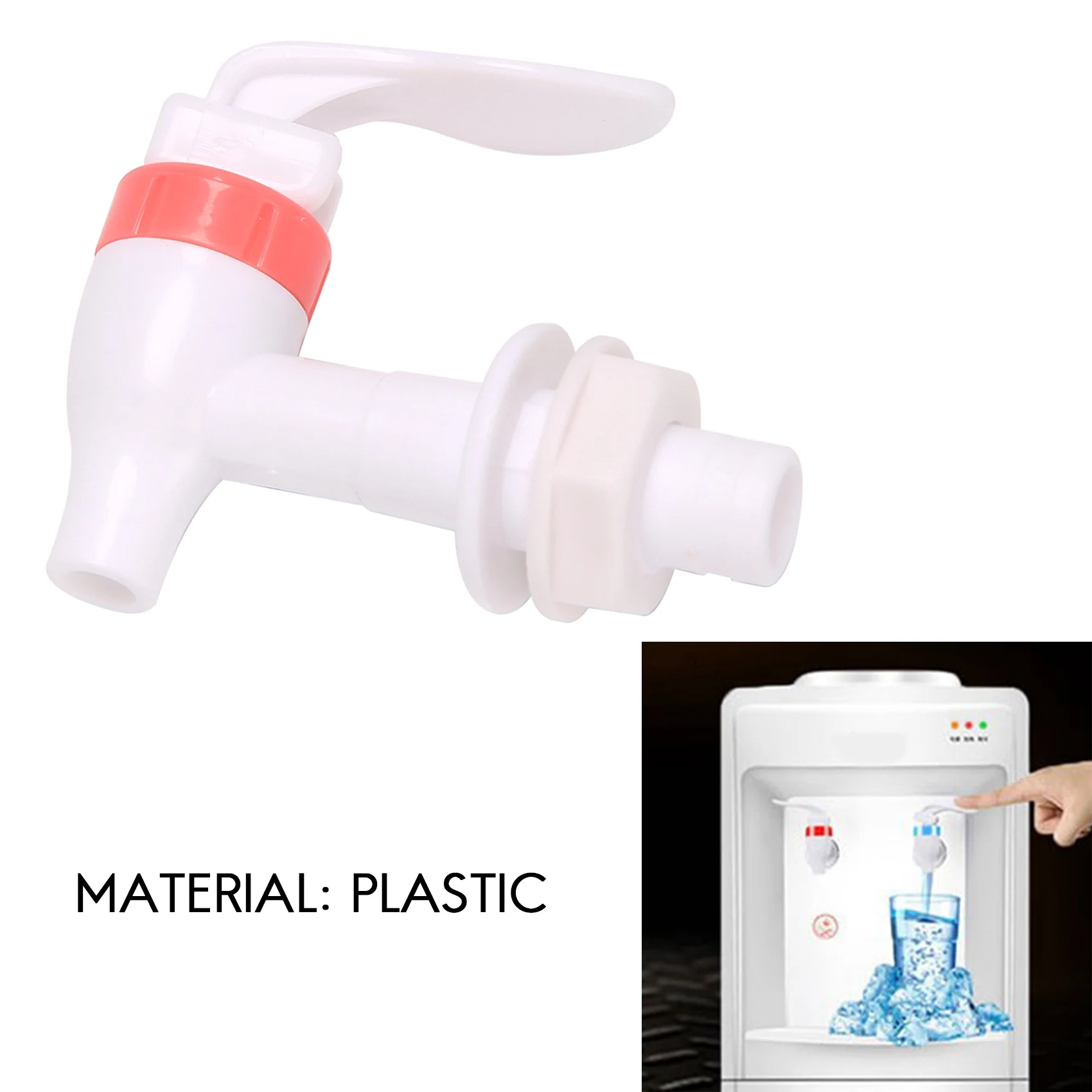 Spare Part Faucet Plastic Tap Drain Tap Dispenser White Pink