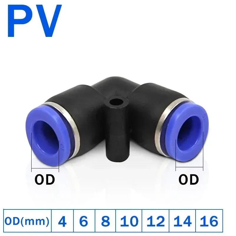 

Pneumatic Fitting Joint PE Series Pipe Connector Quick Connector PV-4 PV-6 PV-8 PV-10 PV-12 PV-14 PV-16