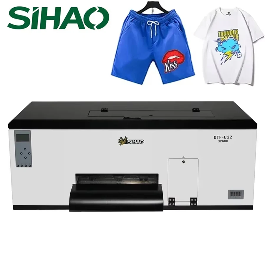 

Принтер SIHAO A3 DTF — двойные головки C32 XP600, 1200 точек на дюйм, система прямой печати с циркуляцией белого чернил для передачи тепла одежды