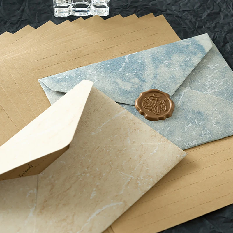 

50pcs Envelope Texture 16x11.2cm High-grade Postcards Letter Gift Stationery Packing Envelopes for Wedding Business Invitations