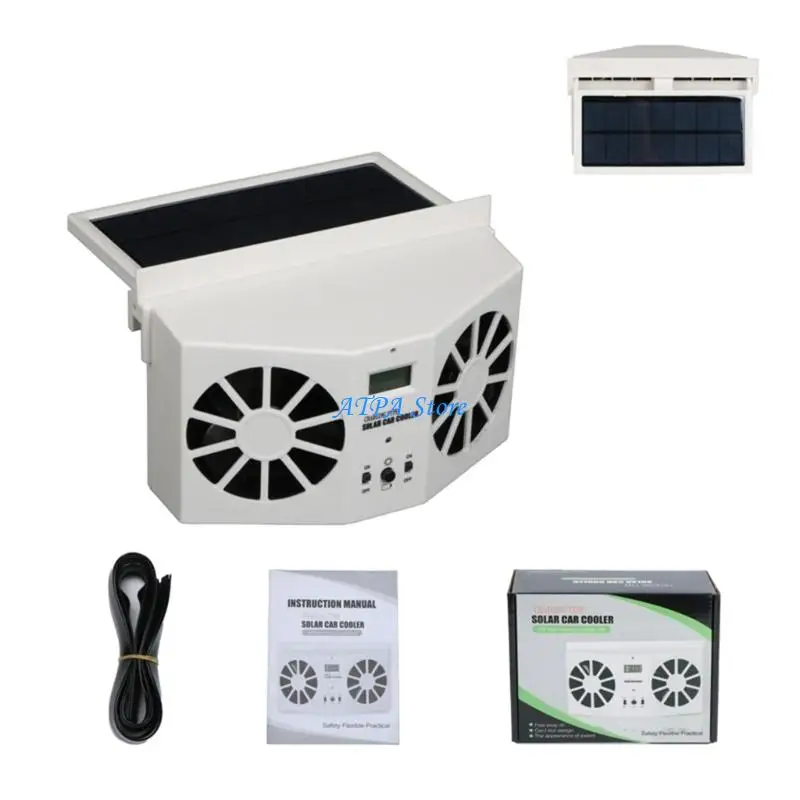 U13C Solar Car Vent Exhaust Fan with Twin and Display for Parked Vehicles