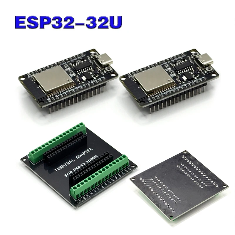 ESP 32 Development Board WiFi Bluetooth Module With Expansion Adapter Kit Type-C Port ESP32 Expansion Board 30 Pin For Arduino