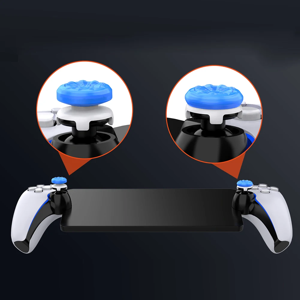 قبعات Thumbsticks 1 High-Rise 1 غطاء عصا التحكم متوسط الارتفاع لبوابة PS5 لمشغل PS5 Playstation عن بعد