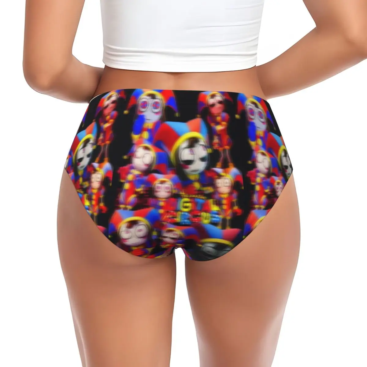 Custom Pomni Funny Wallpaper Briefs Underwear Womens Breathable Stretch The Amazing Digital Circus Panties