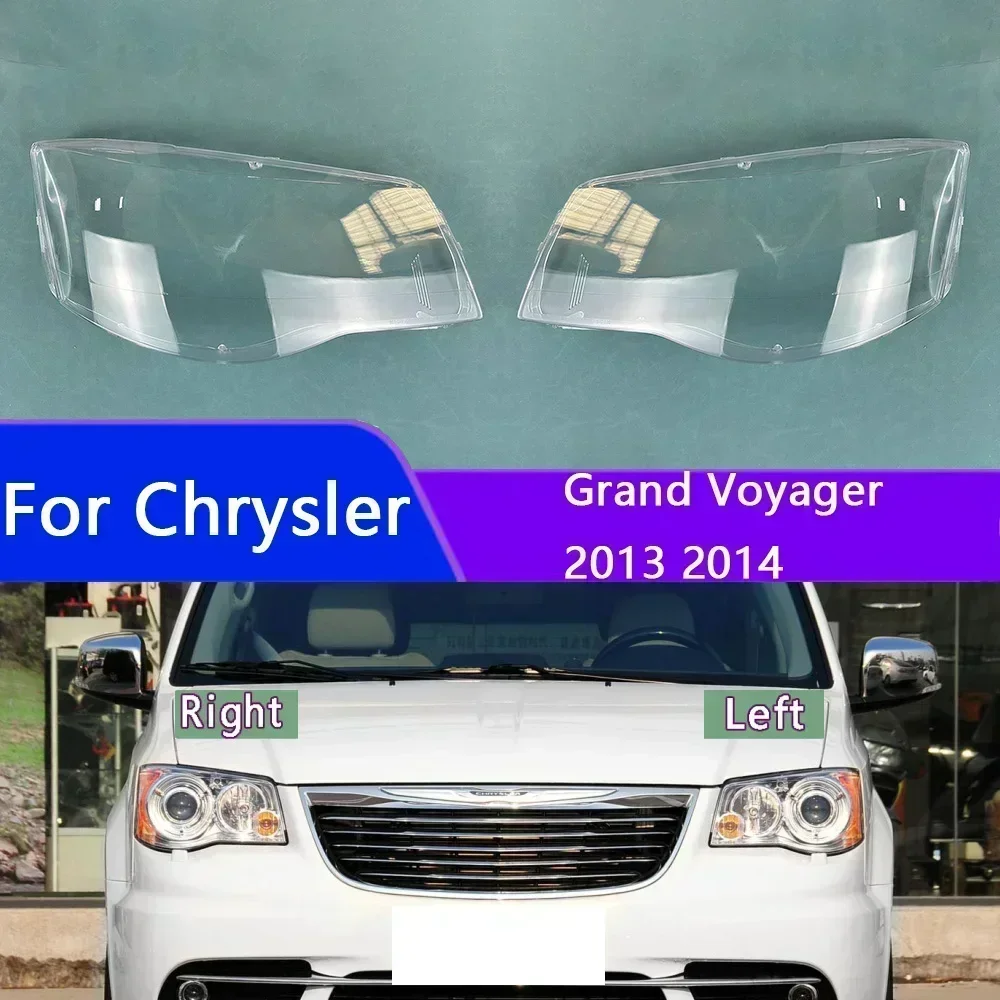 

For Chrysler Grand Voyager 2013 2014 Transparent Lampshade Lamp Shade Front Headlight Shell Headlamp Cover Lens Plexiglass