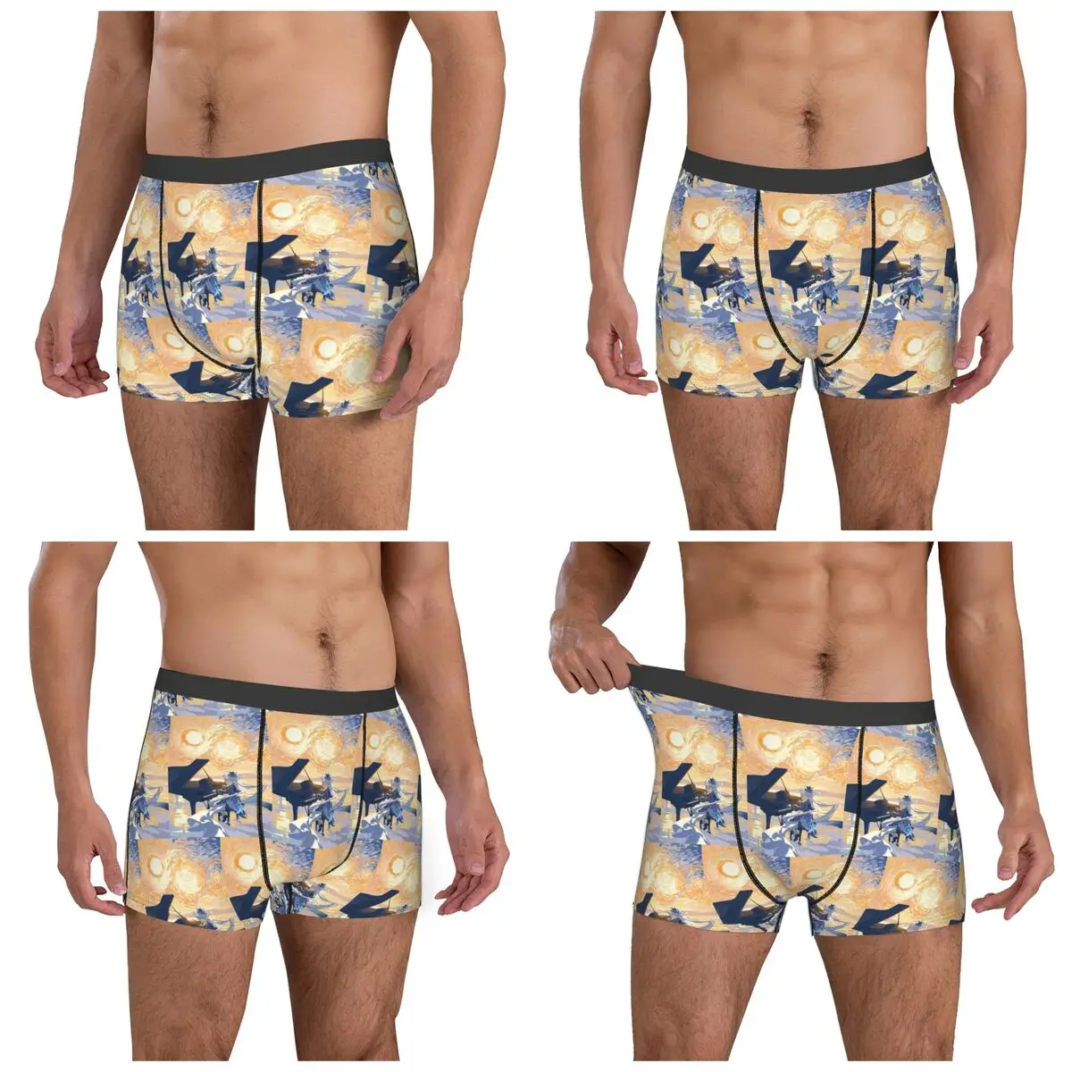 Boxer Underpants Shorts Furina Genshin Impact Game Panties Male Breathable Underwear for Homme Man Boyfriend Gift
