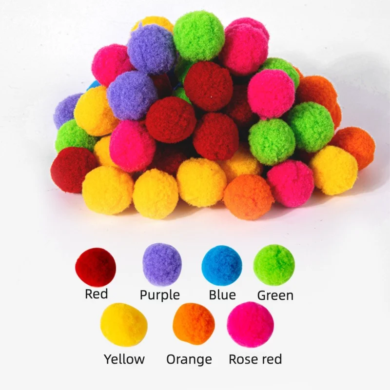 Children's early education toys with hair balls, color recognition, math enlightenment, and hand-eye coordination training