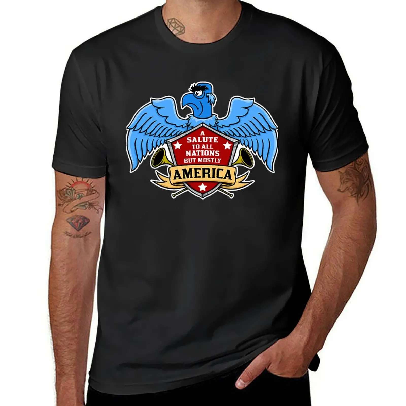 

A Salute To All Nations T-Shirt oversized summer 2025 customizeds mens vintage t shirts