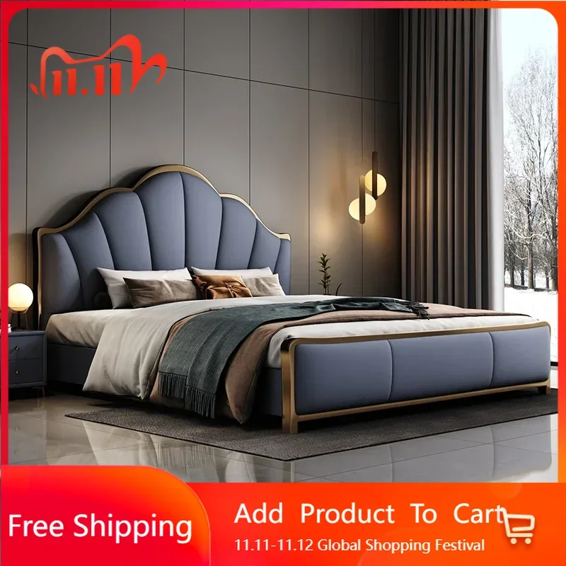 

Красота Роскошная двуспальная кровать Современная деревянная элитная рама изголовья Двуспальная кровать Детская спальня Компактная эргономичная уникальная мебель Cama