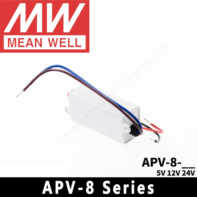 Meanwell LED Driver APV-8 Series meanwel  5v/12v/24v LED Transformer IP42 LED Power Supply Constant voltage Adapter