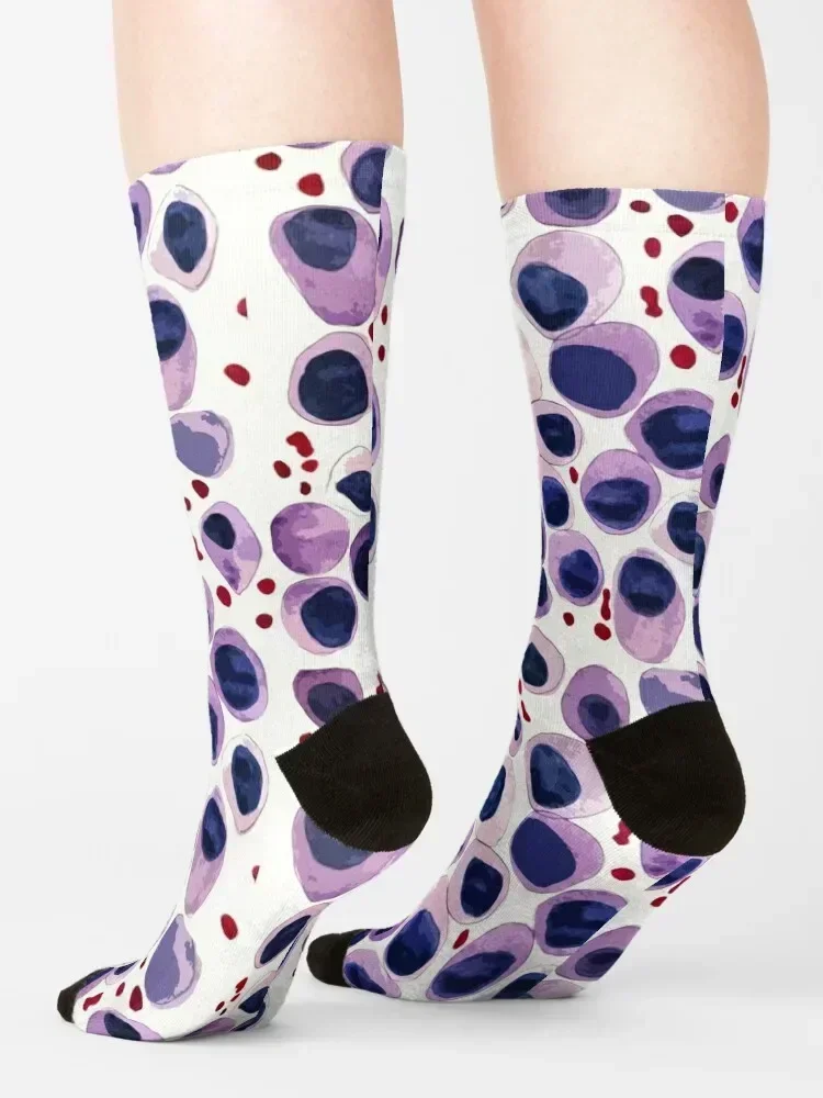 Blood Cells Socks Run with print set christmas stocking Men's Socks Women's
