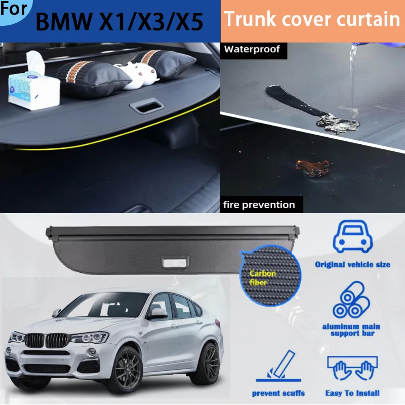 

Подходит для BMW X1/X3/X5: Шторка багажника, разделитель для хранения в багажнике, аксессуары для модификации интерьера