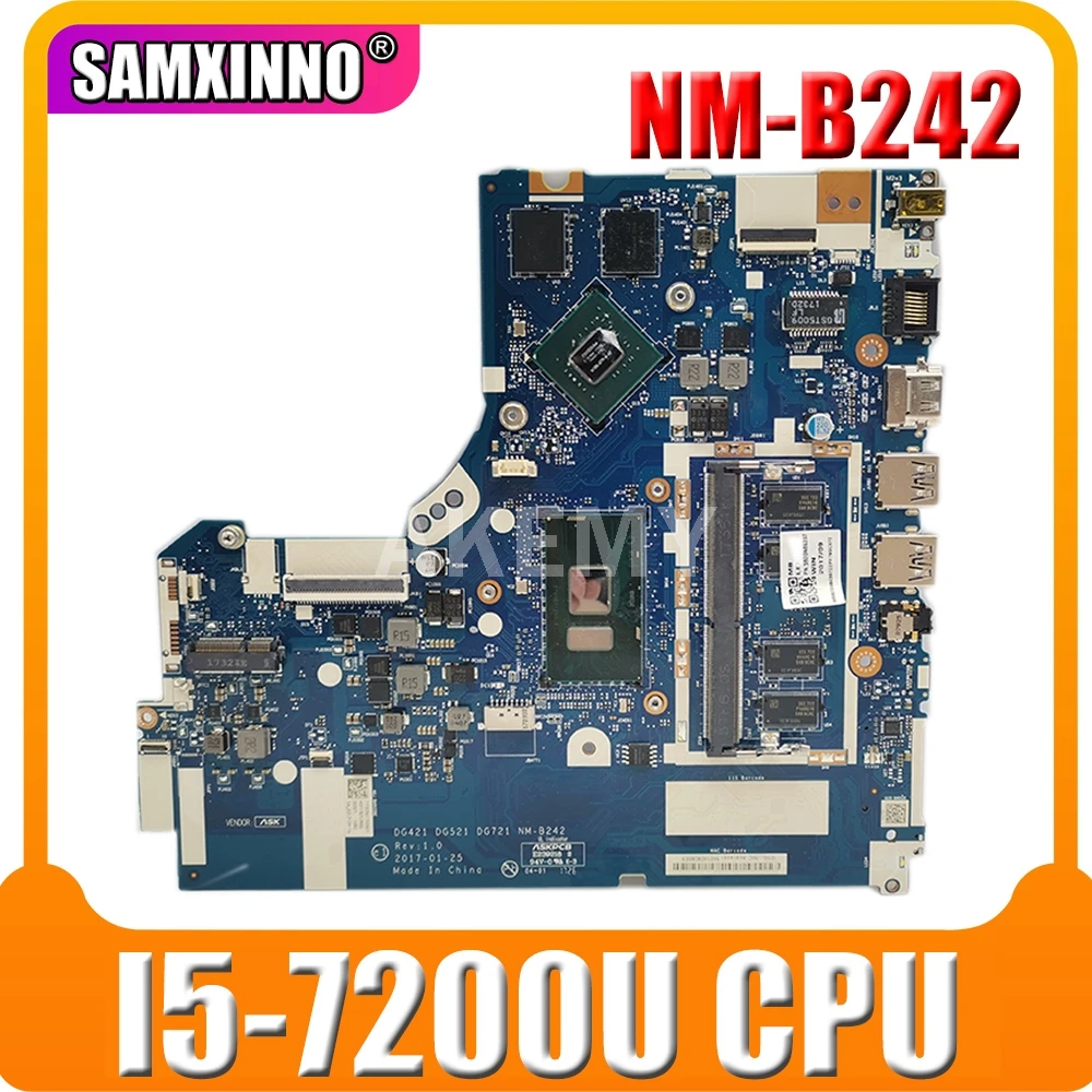 

Материнская плата для Lenovo 320-15IKB ISK 330-15IKB 520-15IKB NM-B242 i5 i7-7-го поколения, процессор 4 ГБ ОЗУ, 940MX, графический процессор Ideapad 320-15ISK