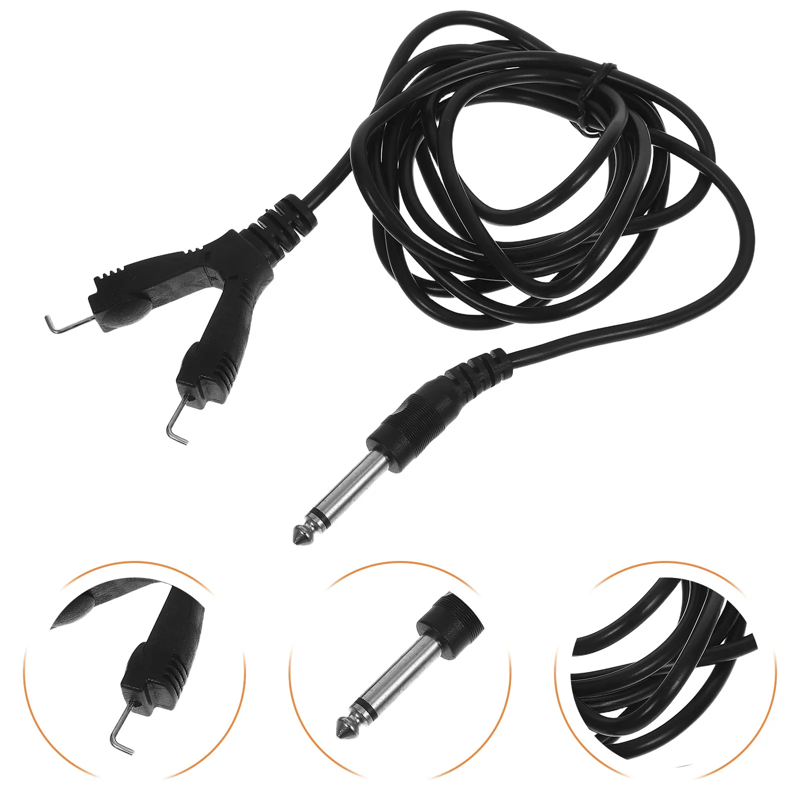 

2.5m Clip Cord Silicone Copper Core Tattoo Machine Power Supply Wire Heavy Duty for Standard Mono Plug