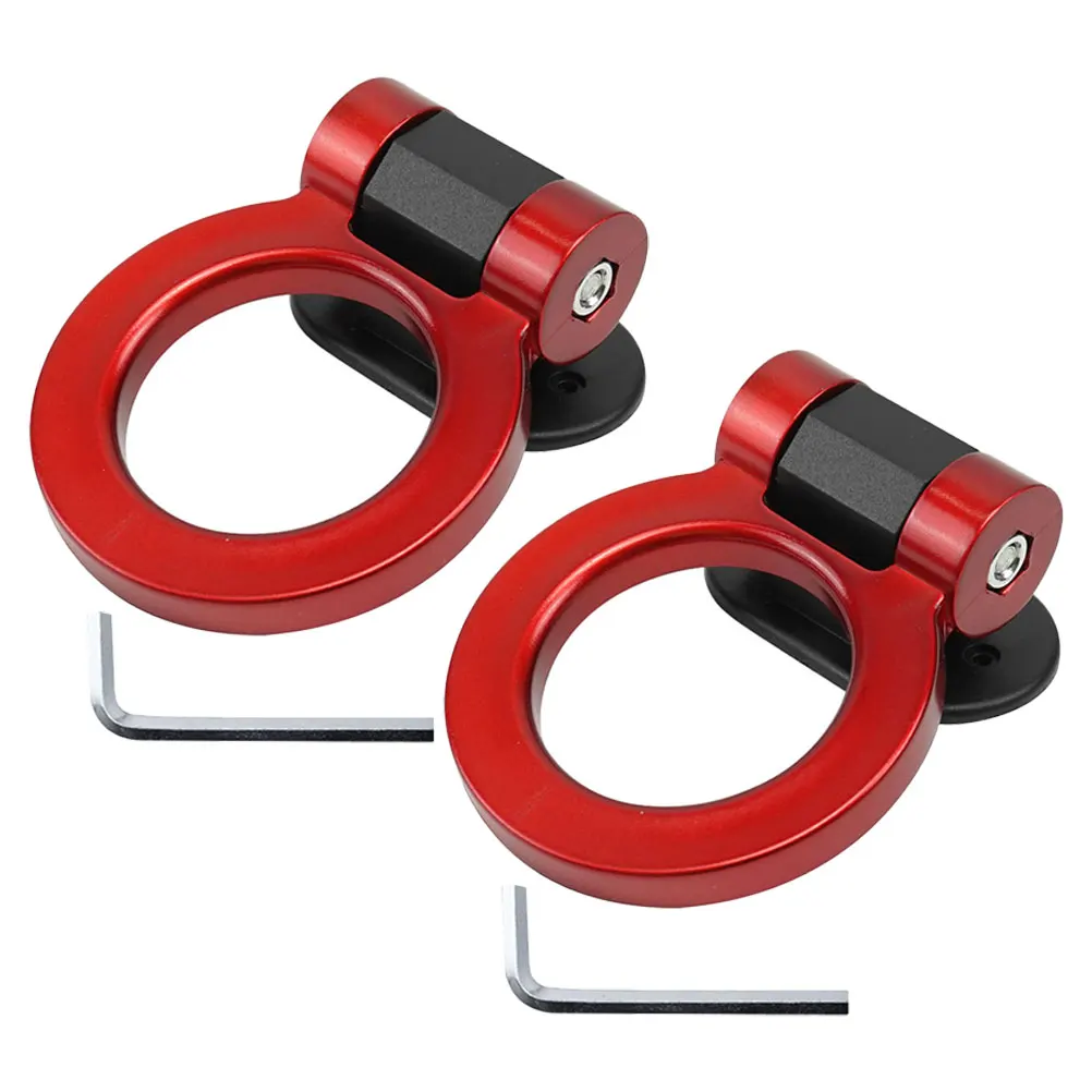 

2pcs Red Decorative Tow Hook Universal Trailer Decorative Tow Hook Trailer Hooks for Boat Towing Easy ABS Stylish Pack