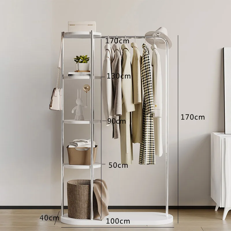 Nordic wood color bedroom coat rack advanced hanging clothes storage multi-functional indoor drying hanging  clothing rack