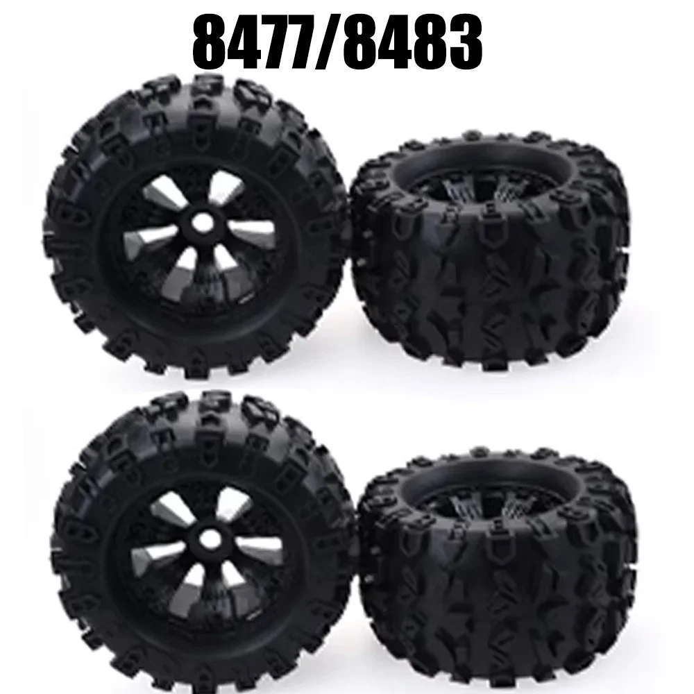 

17mm Hex 4pcs 8477/8483 1/8 Scale RC Truck Tires Wheels Set With Tool For Traxxas Maxx Tmaxx E-Revo Revo 3.3 JLB Cheetah Monster