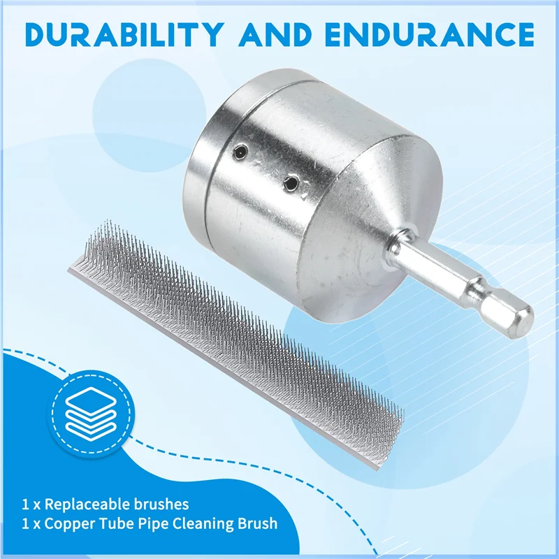 

KYCOR-очиститель металлических медных труб с 1 сменными щетками, щетка для чистки трубок, щетка для чистки трубок для электрической дрели