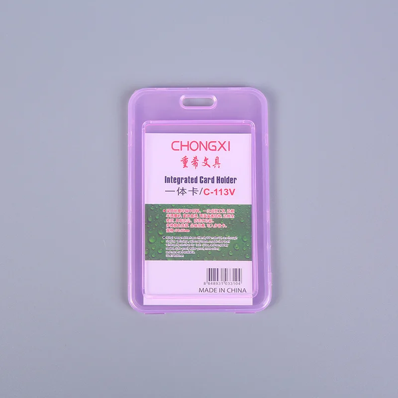 Employee's Pass Work Card Holder Transparent ID Tag Case Cover Protector Working Permit Case Sleeve