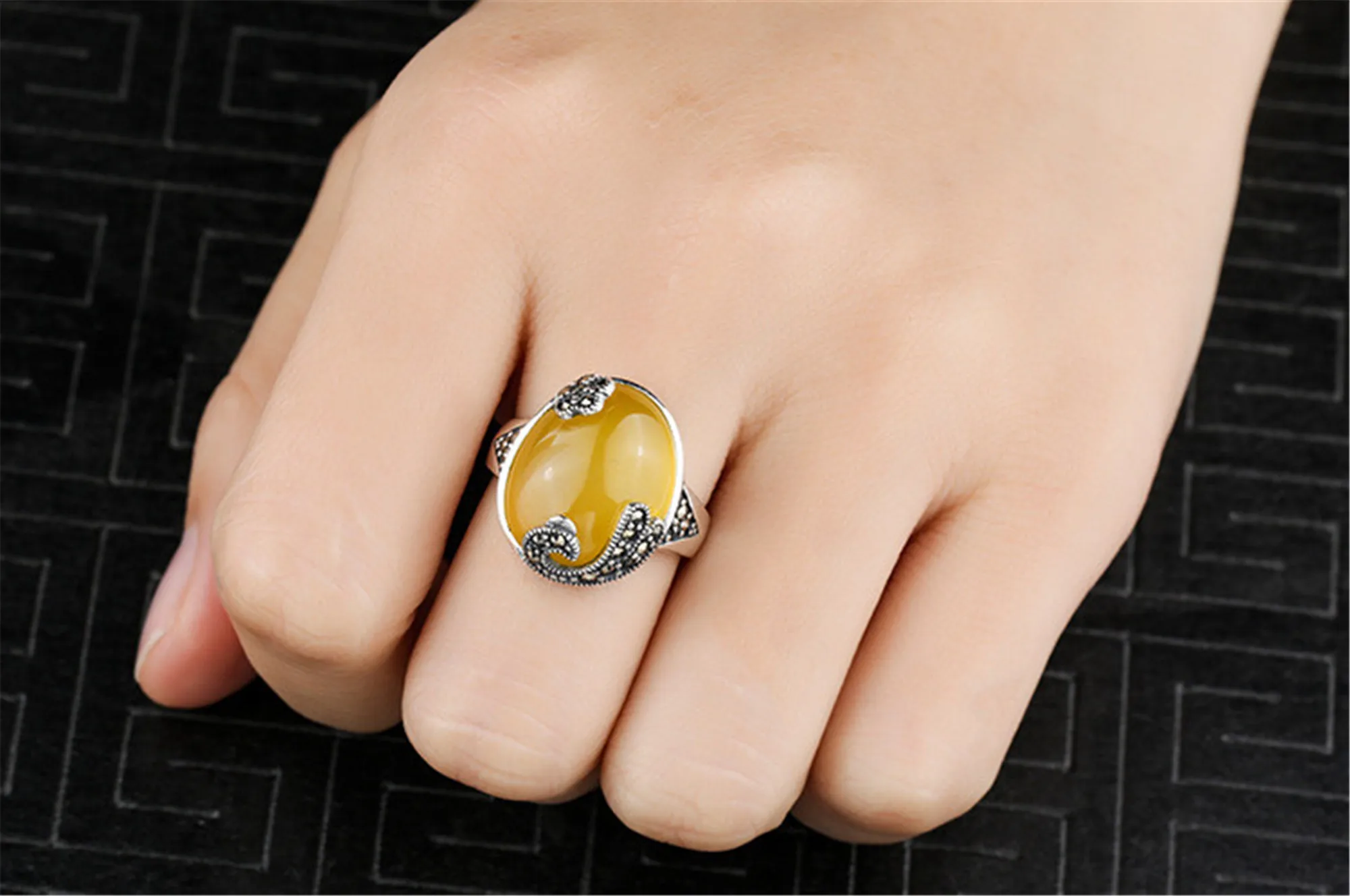 Ring rohling (13x16mm ovaler Rohling) verstellbarer 925er Silber Strass Antik Stil ovale Cabochon Ring Einstellung r1359b