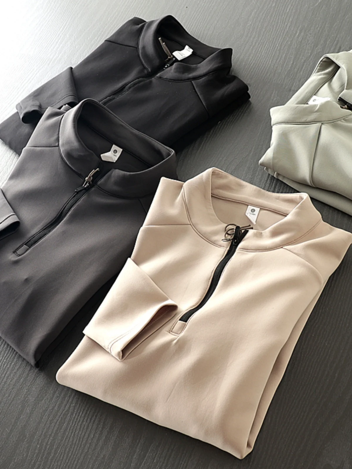 

Space Cotton Long Sleeve T-Shirt Men's Outdoor Functional Half Zipper Sporty Trendy Loose Fit Youth Autumn Pullover Hoodie