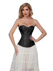 New Foreign Trade Retro Printing Strapless Hourglass Waist Evening Dress Wearing Palace Chest Side Zipper 8993