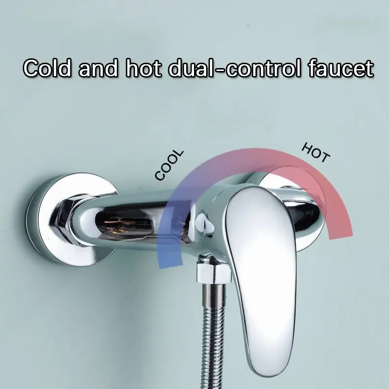 

Bathroom Shower Faucet Mixing Valve Wall Mounted Hot Cold Water Taps Household Toilet Bathtub Faucet Home Bathroom Accessories