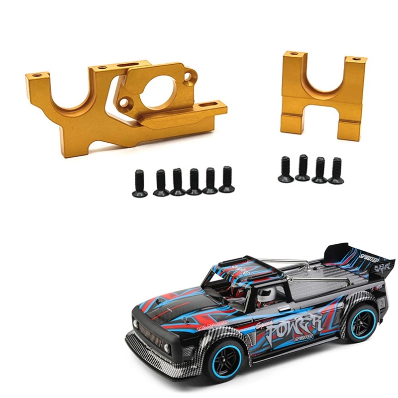 Metal Adjustable Motor Mount And Center Gear Mount Set For Wltoys 104072 104001 104002 1/10 RC Car Upgrades Parts view 2