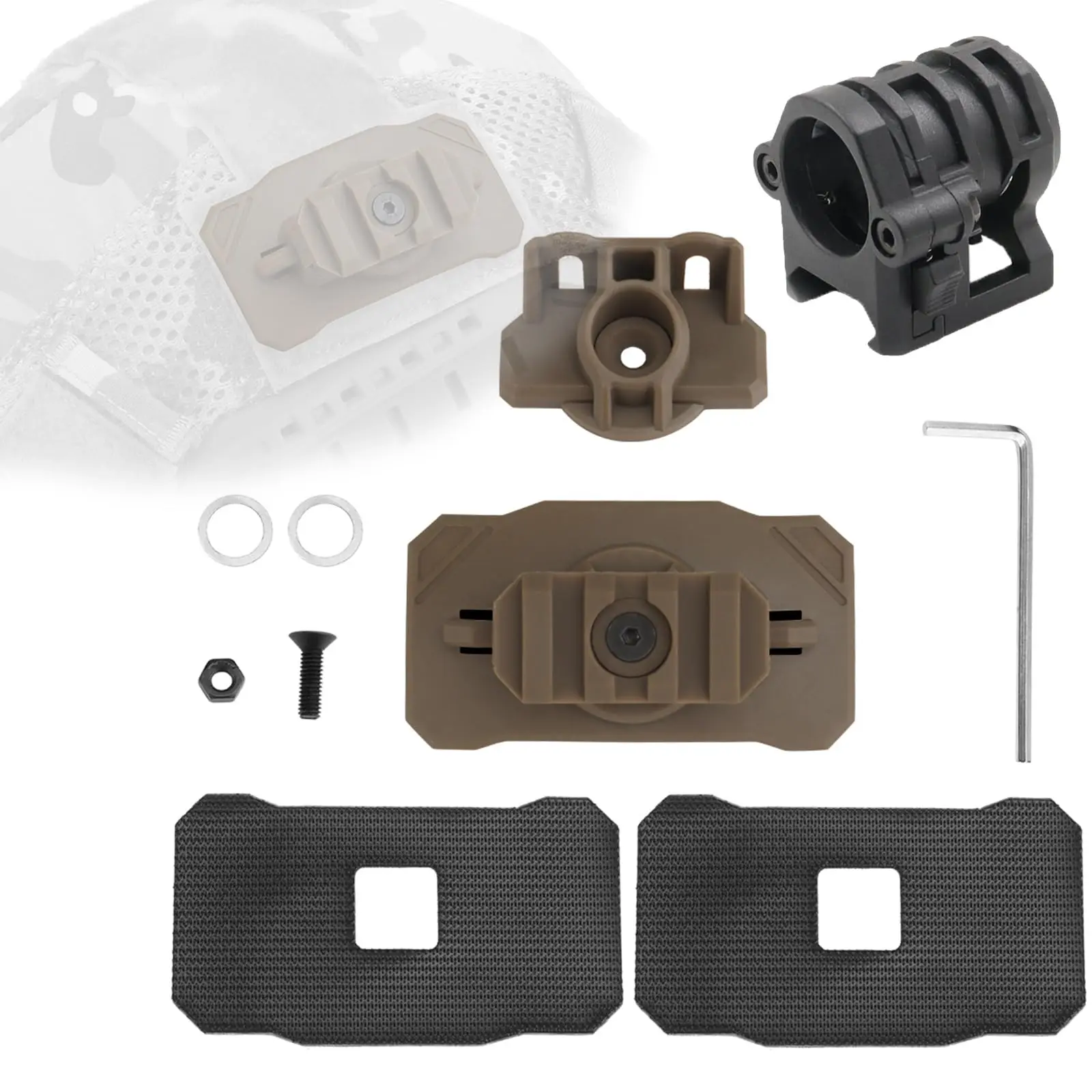 

Тактический вращающийся адаптер Пикатинни, уличное страйкбольное снаряжение, аксессуар для шлема, крепление на крыло, крепление на боковую направляющую, охотничье снаряжение