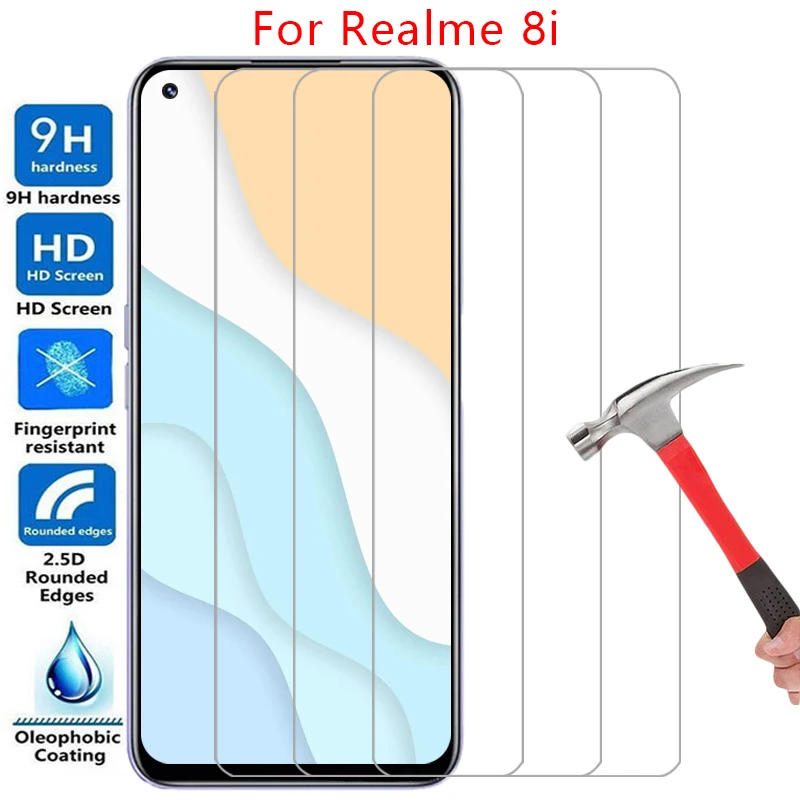Cover Per Realme 8I In Vetro Temperato, Custodia Posteriore 360 Per Realme 8I, 8I, I8, Realmi, Reali, Reame, Relme, Ralme, Real Me, Mi 8I, Case