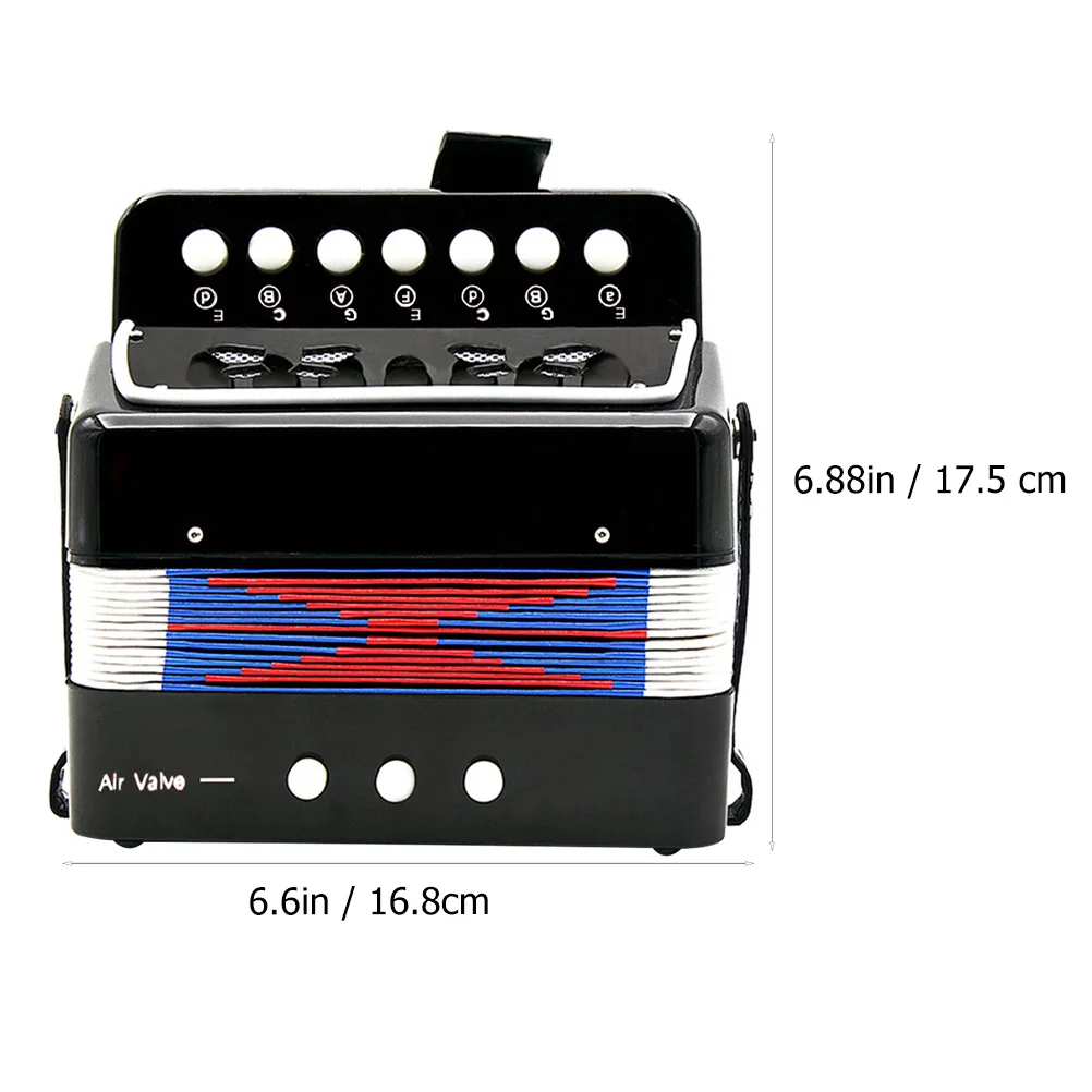 ABS アコーディオン子供用楽器絶妙な技量明るい色リズムを向上させる 1 個黒子供アコーディオン