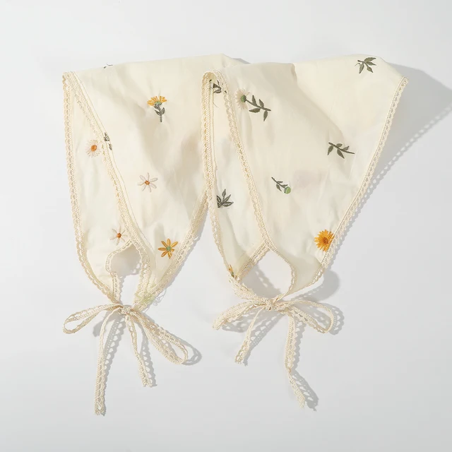 Nadruk na tkaninie trójkątny szalik kwiatowe opaski do włosów Turban chustka opaski dla kobiet słodkie Retro nakrycia głowy akcesoria do włosów