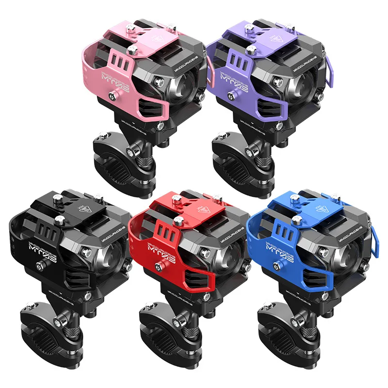 

New car LED strong spotlight motorcycle spotlight work light clover spotlight modified square dual color spotlight