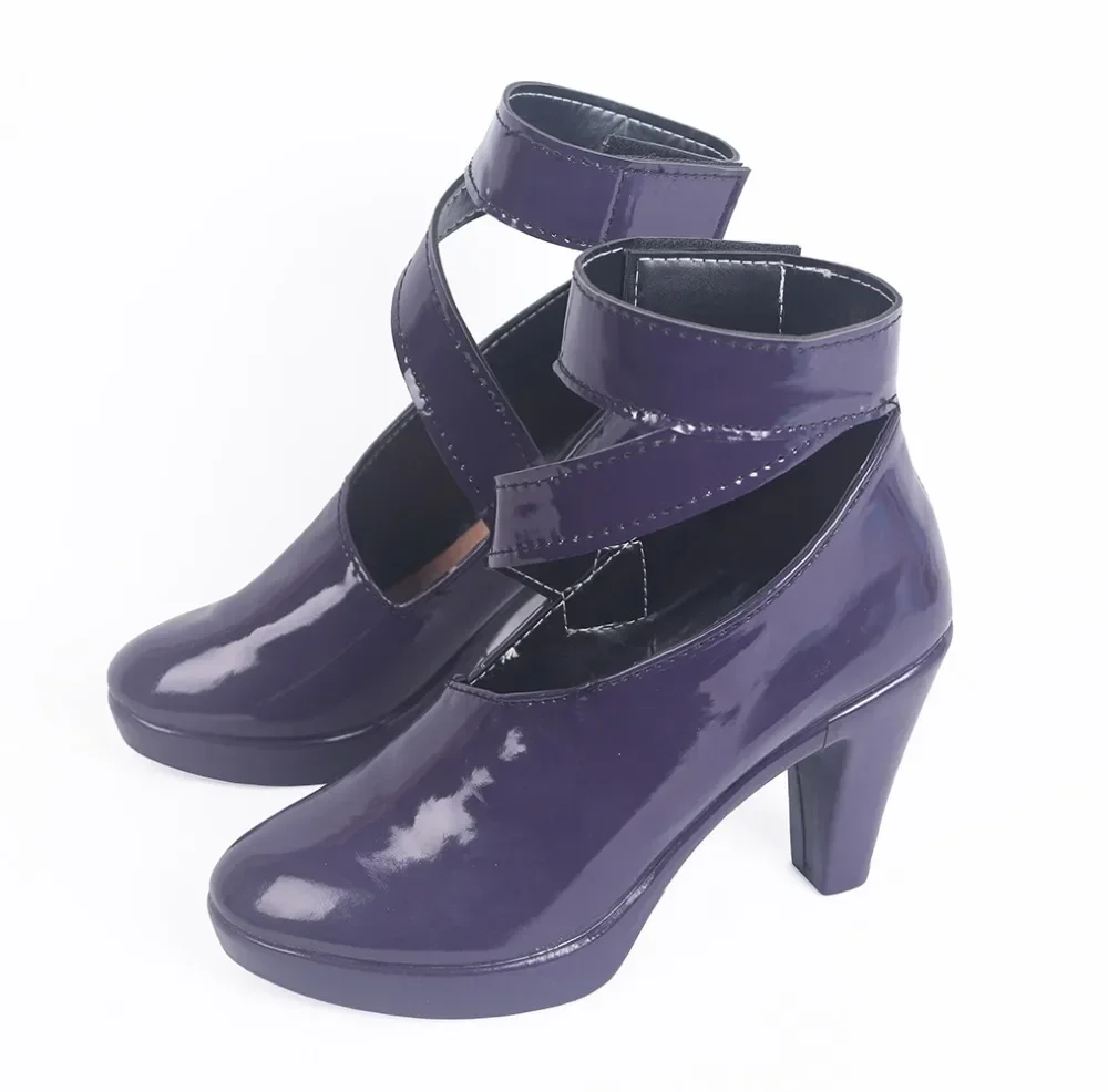 KDA Evelynn Agony's Embrace Cosplay Shoes Purple Boots Custom Made view 3