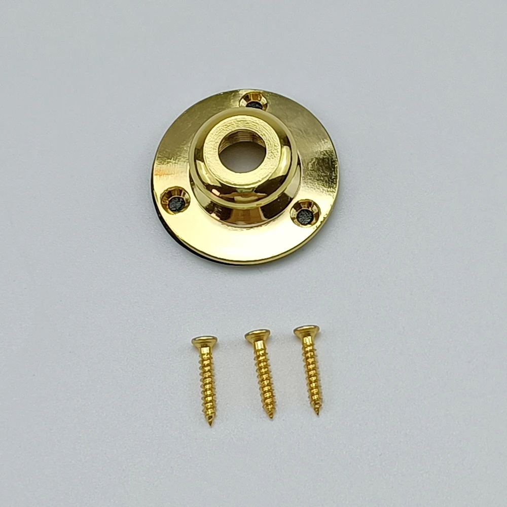 Brass Guitar output Input End Pin Jack Cover Acoustic Guitar Ukulele End Pin Jack Cover Silver Gold Black