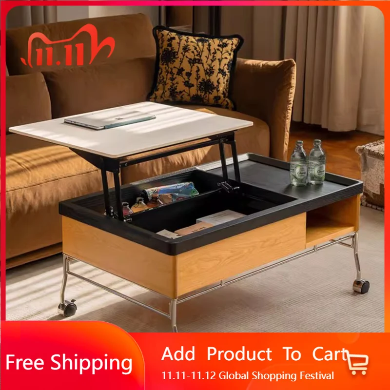 

Adjustable Living Room Coffee Table Bedroom Decoration Modern Designer Coffee Table Aesthetic Moving Meubles Home Furniture