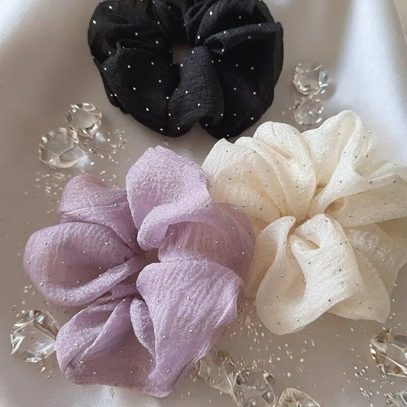 Diadema de malla francesa con pedrería estilo gitano, banda elástica de alta gama para el cabello, diadema elegante con flor para la cabeza