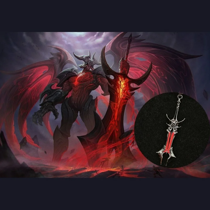 League Of Legends Theshy Avatar The Darkin Blade·aatrox Weapons Necklace Pendant Gaming Peripherals Necklace Collect Gifts Toys