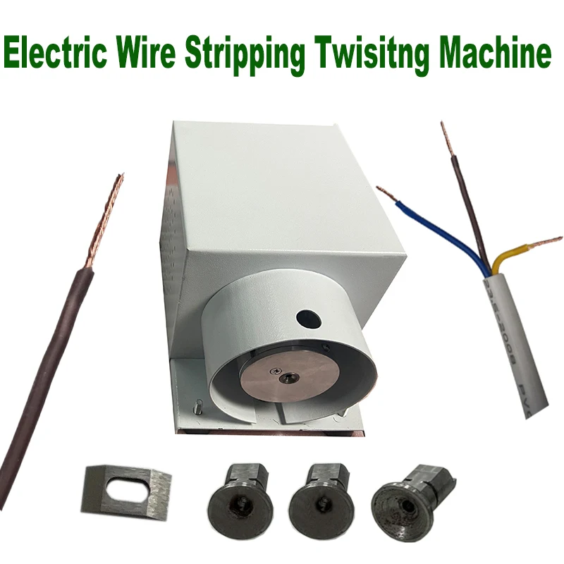 

1mm till 4mm Wire Stripping Twisting Machine Cable Stripper Strip Length 2 -20mm Electrical Twist Wire Tool with Extra Blade