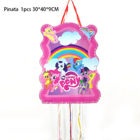 1pcs MINISO My Little Pony Party Pinata Boys Kids Favors Birthday Party Decorations Cute Horse DIY Paperboard Pinata